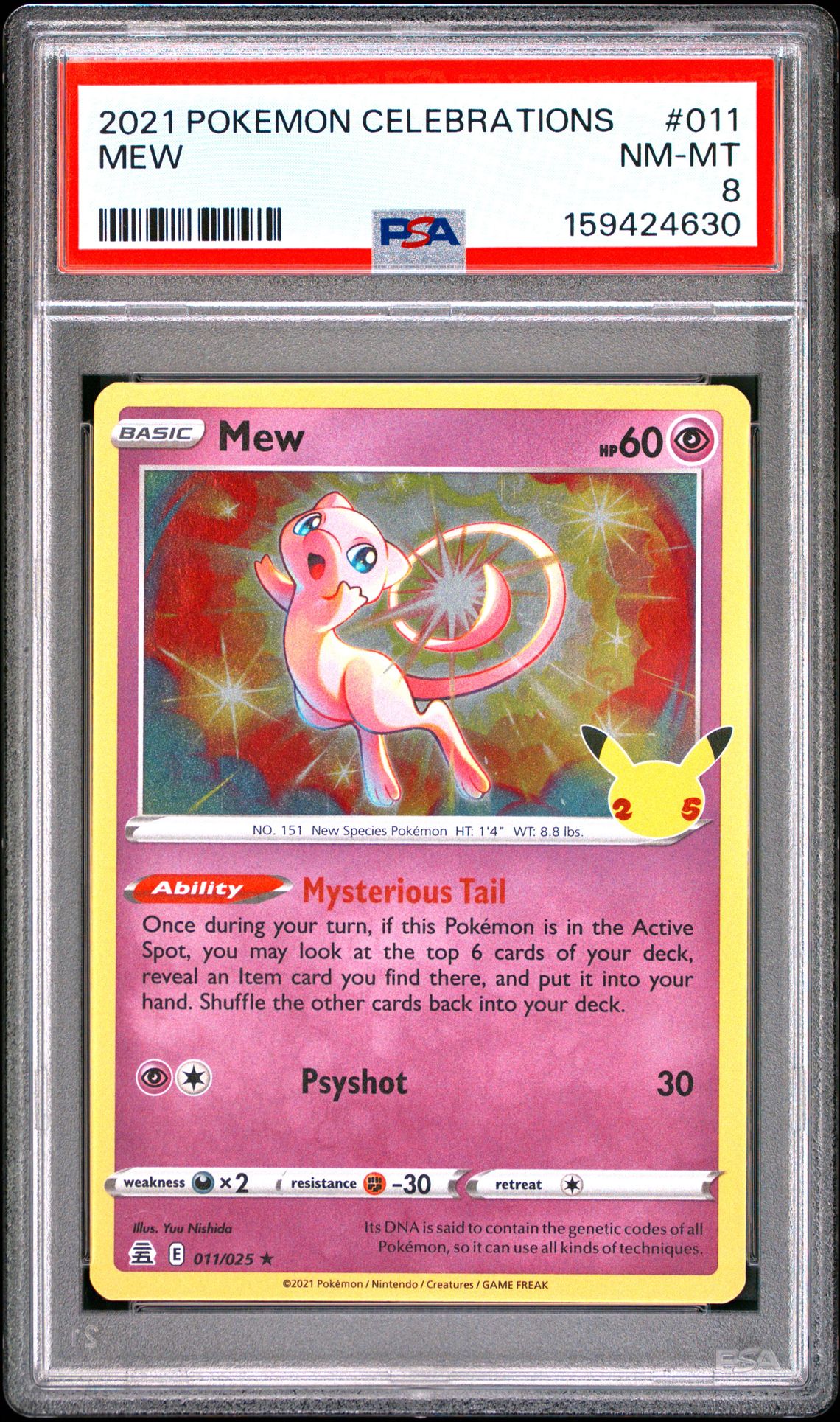 2021 Pokemon Celebrations Mew #011 Nm-Mt 8 front