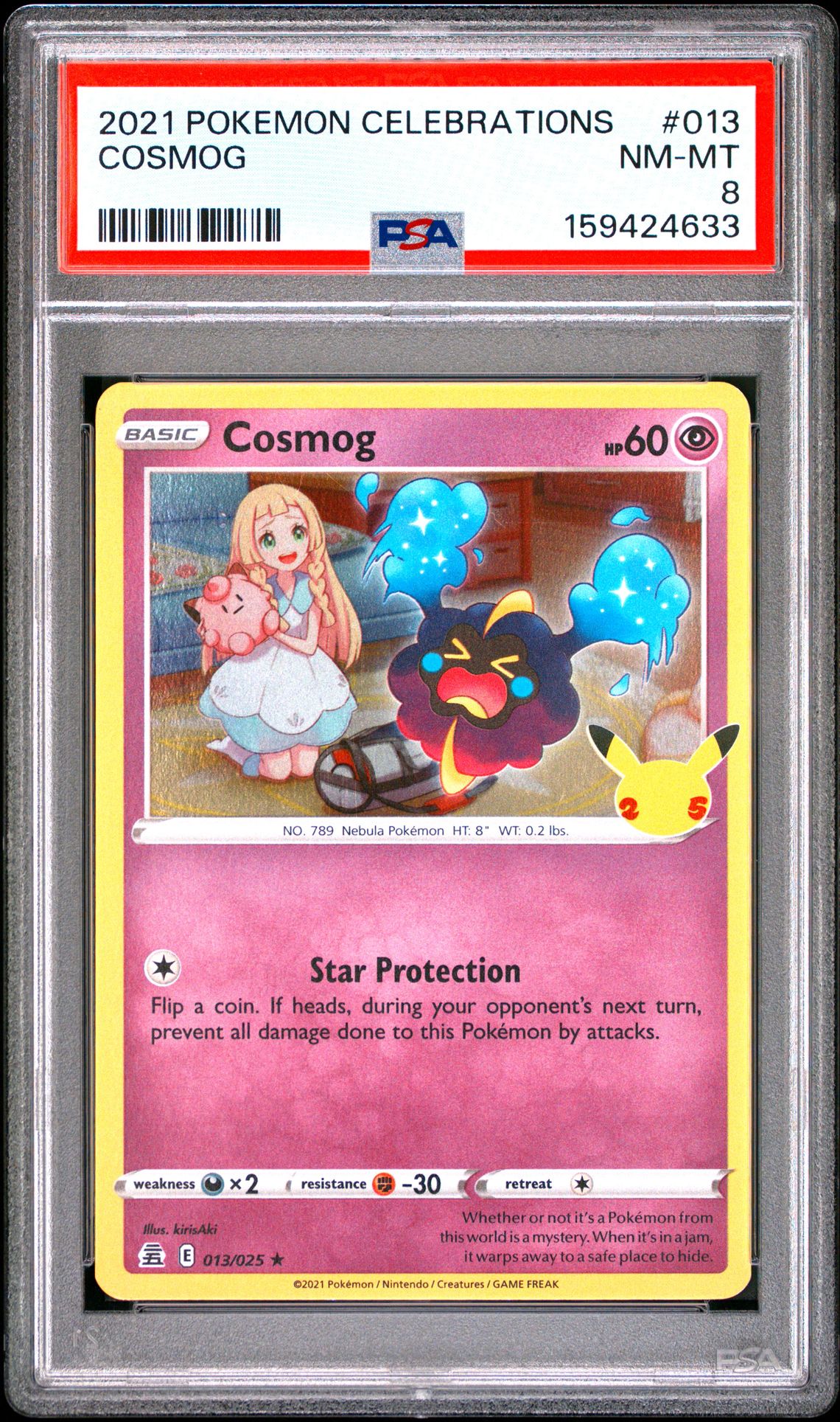 2021 Pokemon Celebrations Cosmog #013 Nm-Mt 8 front