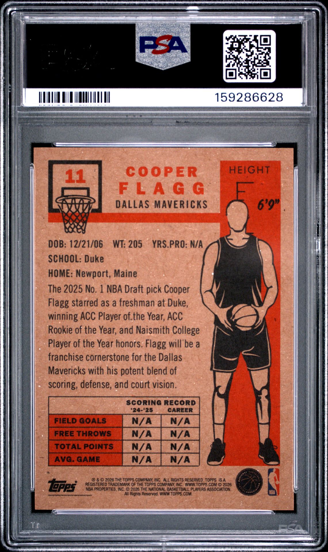 2026 Topps Living Cooper Flagg #11 Nm-Mt 8 back