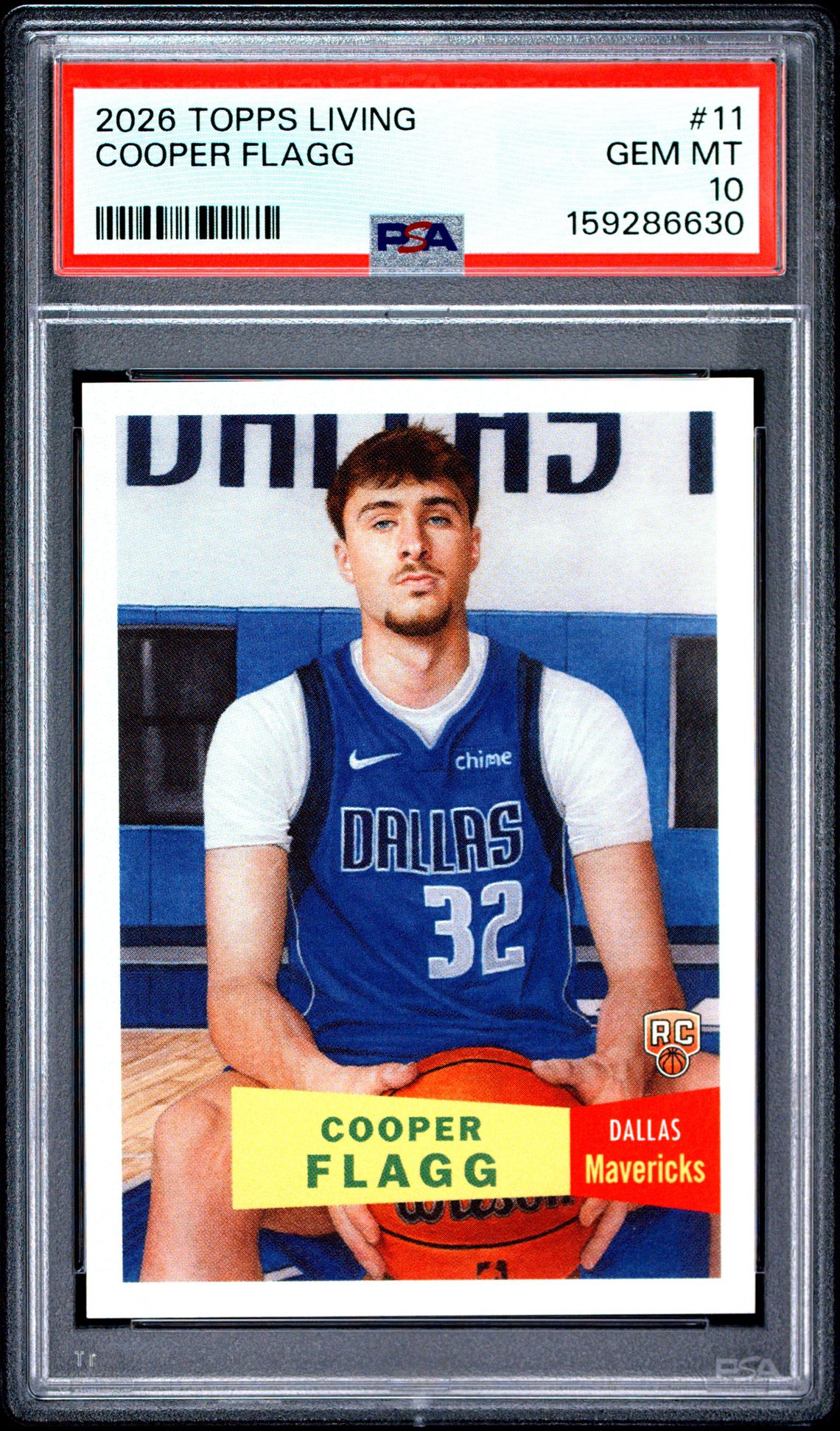 2026 Topps Living Cooper Flagg #11 Gem Mt 10 front view - PSA graded GEM MT 10