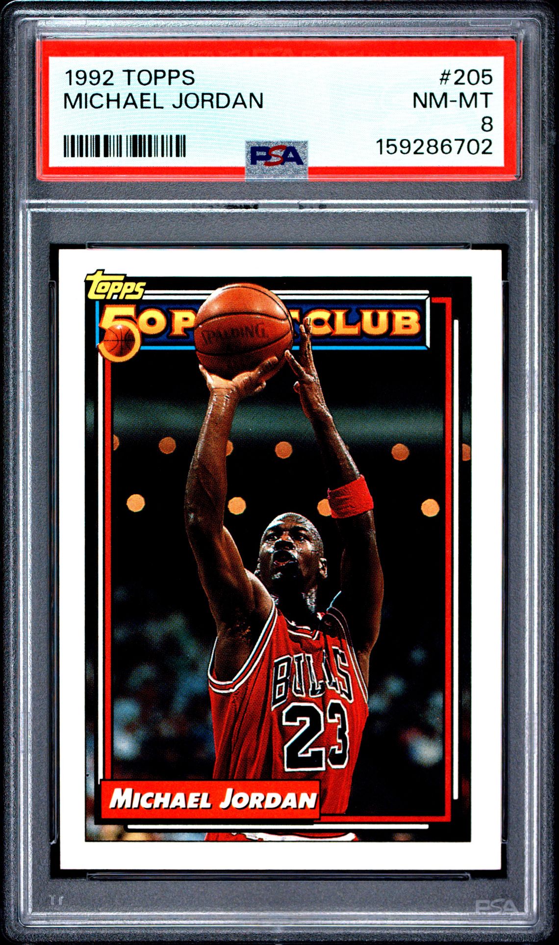 1992 Topps Michael Jordan #205 Nm-Mt 8 front