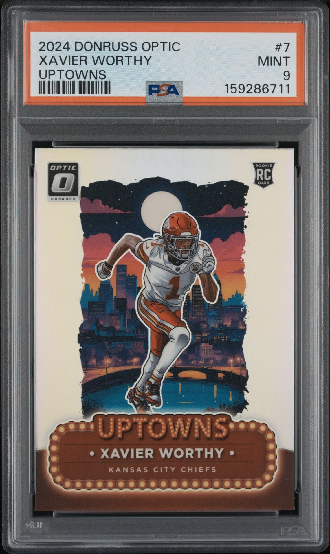 2024 Panini Donruss Optic Uptowns Xavier Worthy #7 Mint 9 front