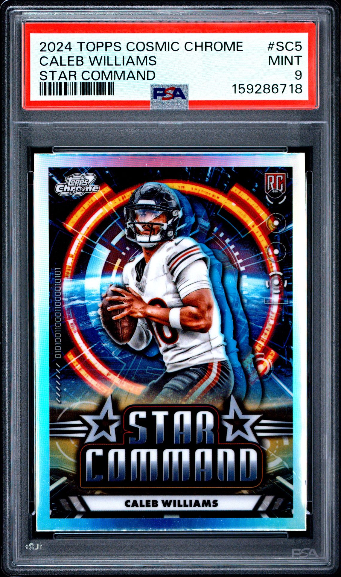 2024 Topps Cosmic Chrome Star Command Caleb Williams #Sc5 Mint 9 front
