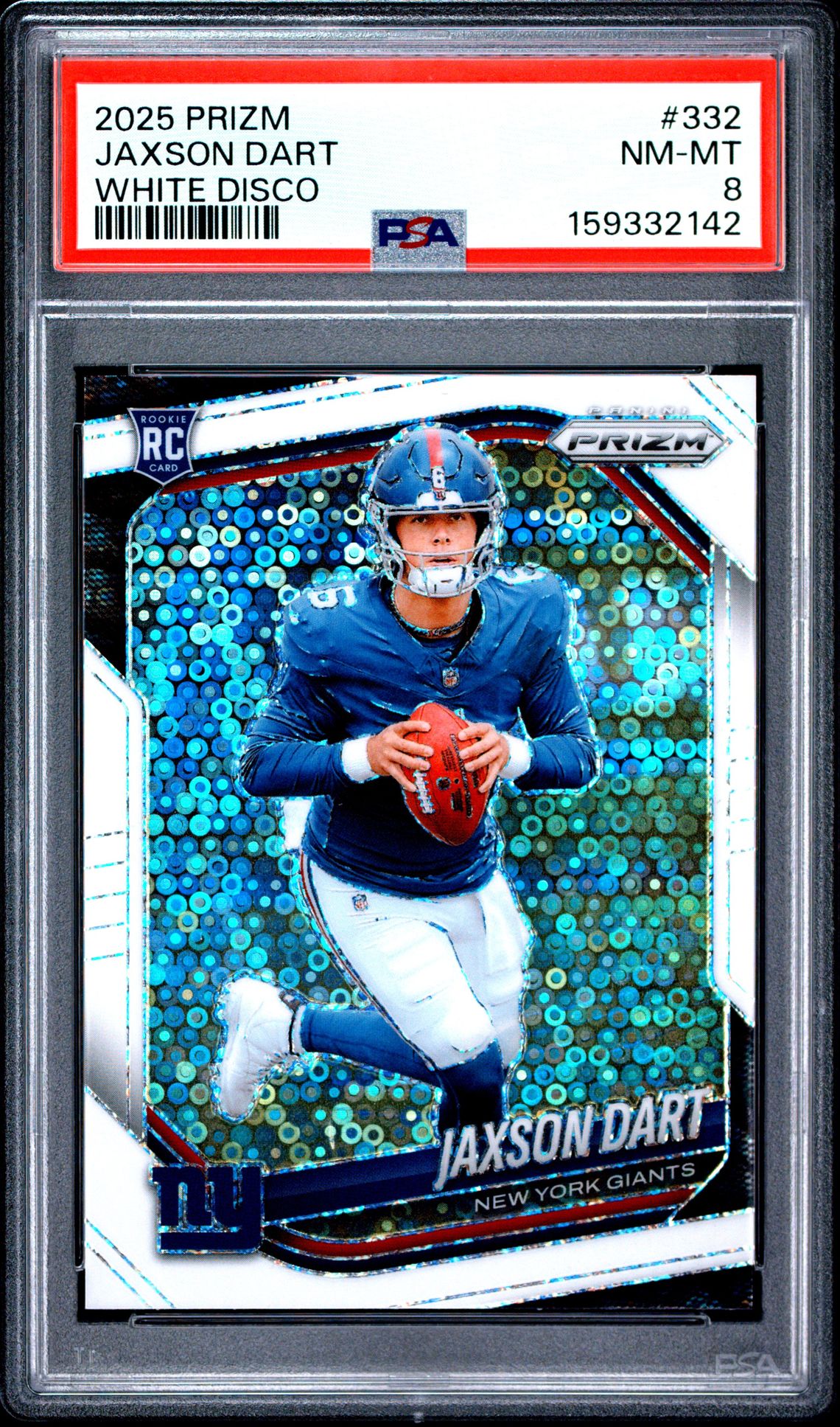 2025 Panini Prizm Jaxson Dart #332 (White Disco) Nm-Mt 8 front