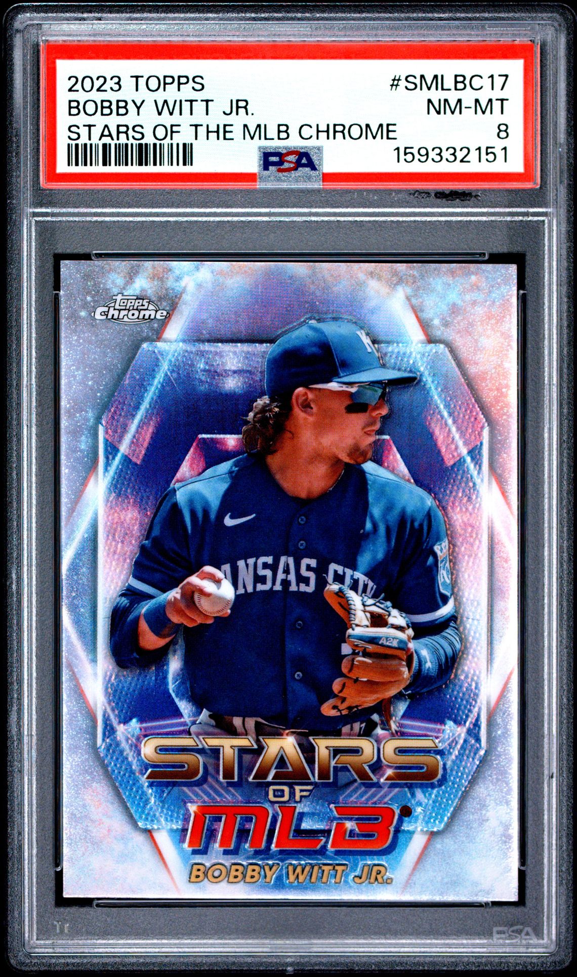 2023 Topps Stars Of The Mlb Chrome Bobby Witt Jr. #Smlbc17 (Stars Of The Mlb Chrome) Nm-Mt 8 front