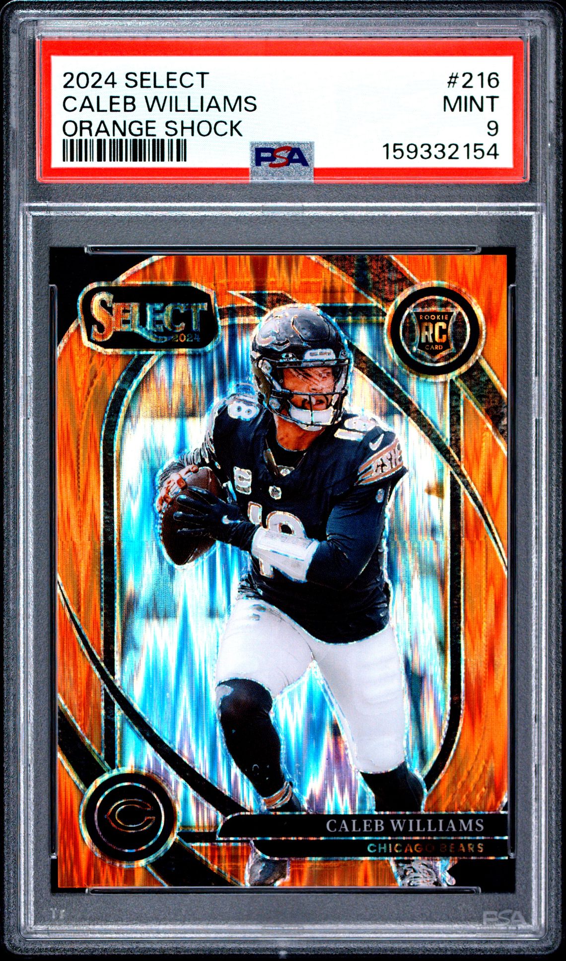 2024 Panini Select Caleb Williams #216 (Orange Shock) Mint 9 front