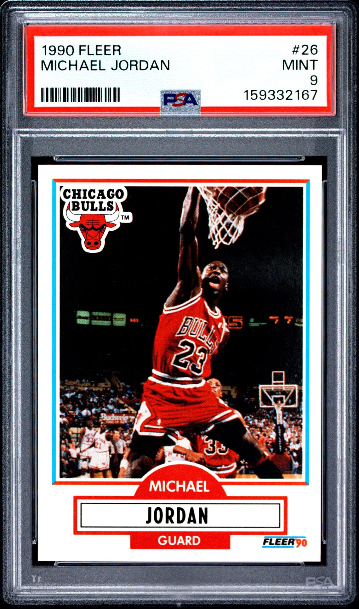 1990 Fleer Michael Jordan #26 Mint 9 front