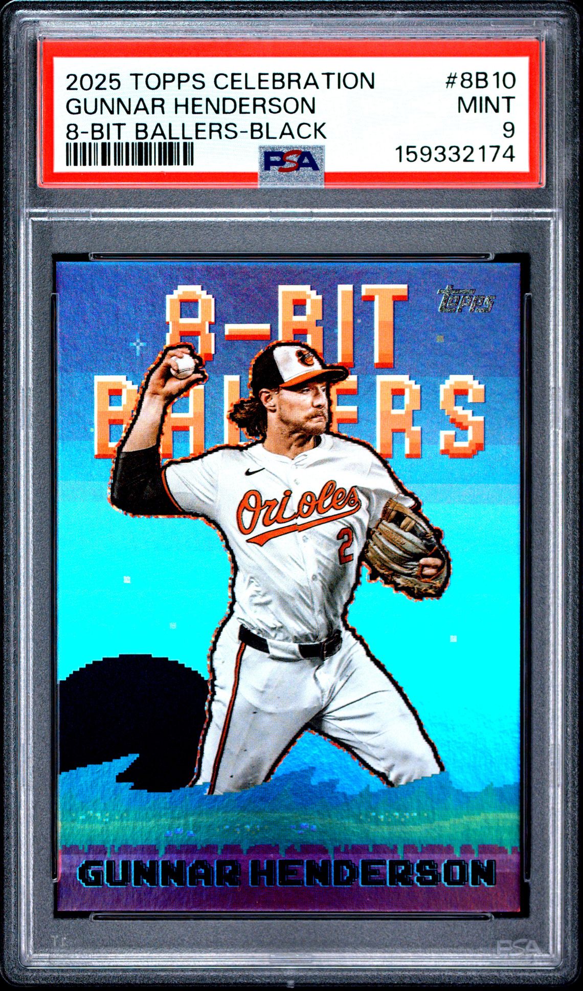 2025 Topps Mega Celebration Box 8-Bit Ballers Gunnar Henderson #8B10 (8-Bit Ballers-Black) Mint 9 front