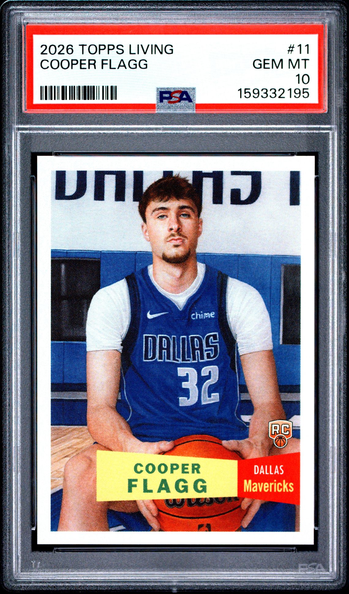 2026 Topps Living Cooper Flagg #11 Gem Mt 10 front view - PSA graded GEM MT 10