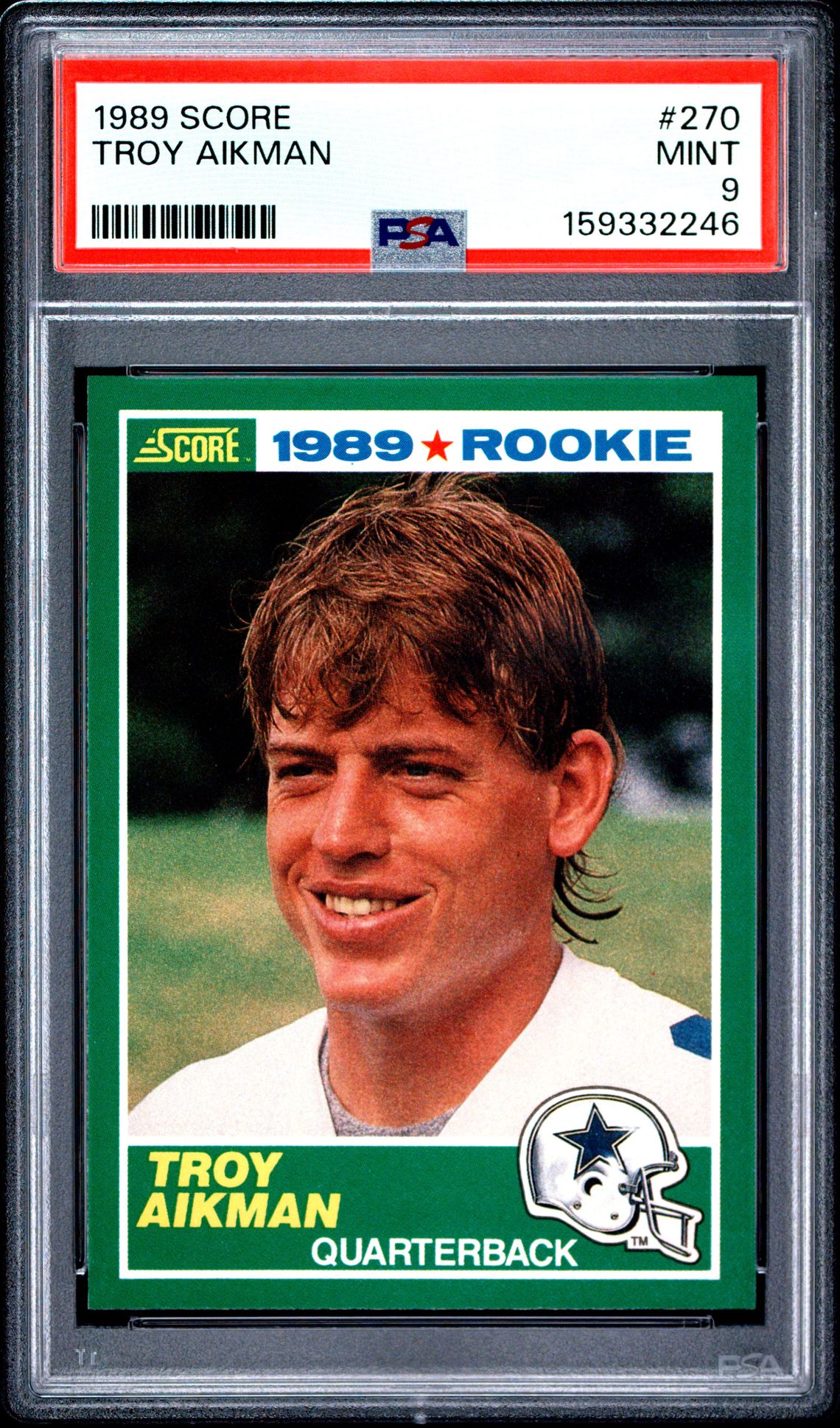 1989 Score Troy Aikman #270 Mint 9 front
