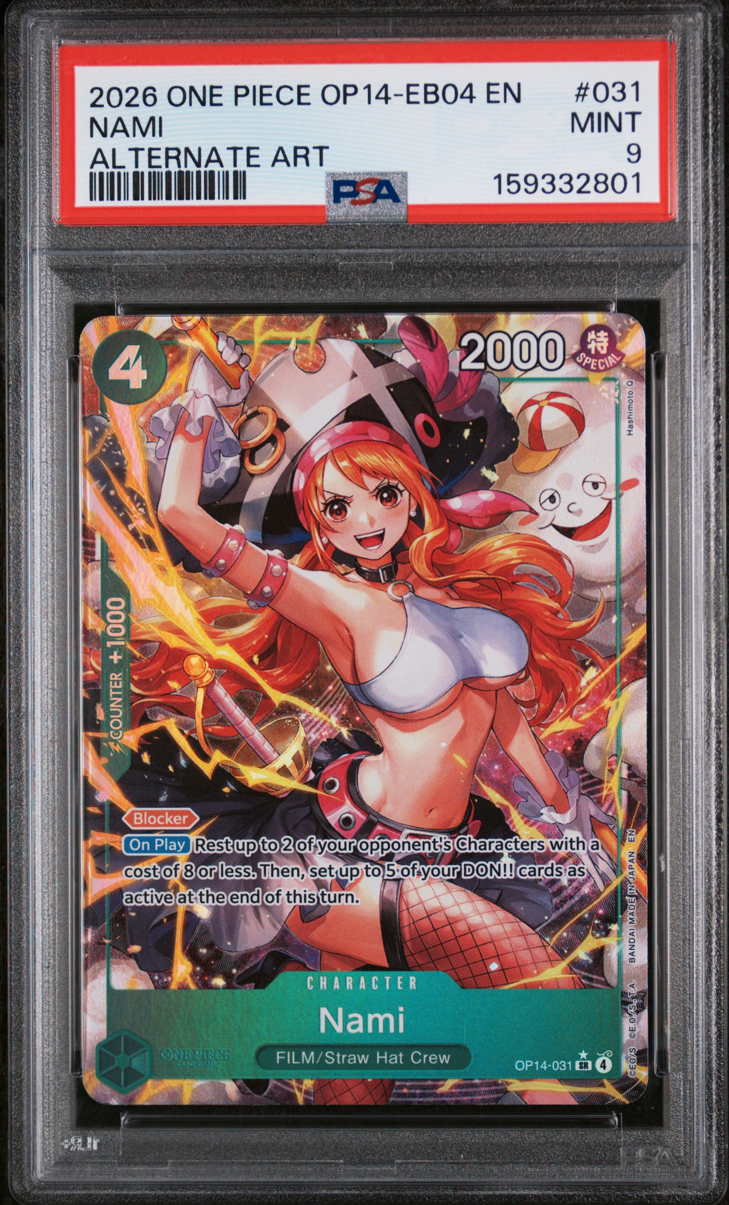 2026 #031 Nami PSA 9 One Piece OP14-EB04-the Azure Sea's Seven