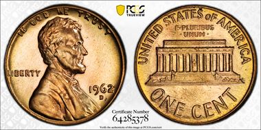1962-D 1C MS66RD