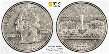 2007-D 25C Utah AU58