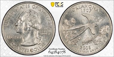 2008-P 25C Oklahoma MS64