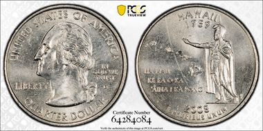 2008-D 25C Hawaii N1