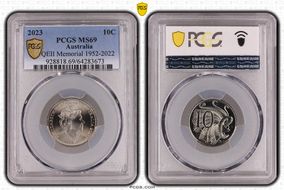 2023 10C QEII Memorial 1952-2022 MS69
