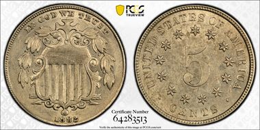 1882 5C AU55
