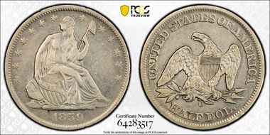 1859-O 50C XF40