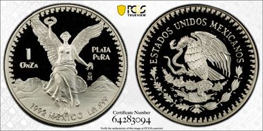 1992-Mo Onza Libertad Ag PR70DCAM