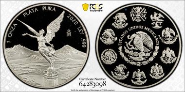 2020-Mo Onza Libertad  Ag PR69DCAM