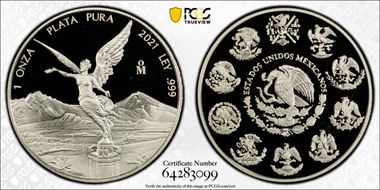 2021-Mo Onza Libertad  Ag PR69DCAM