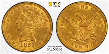 1851 $10 MS61