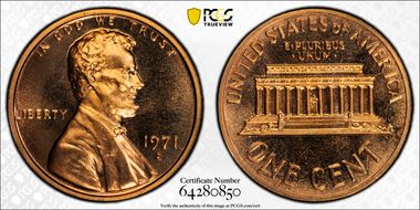 1971-S 1C PR68RD