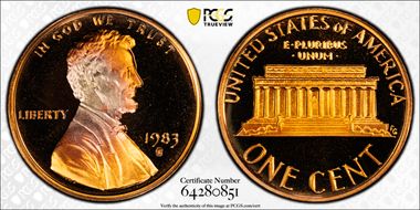 1983-S 1C PR69DCAM