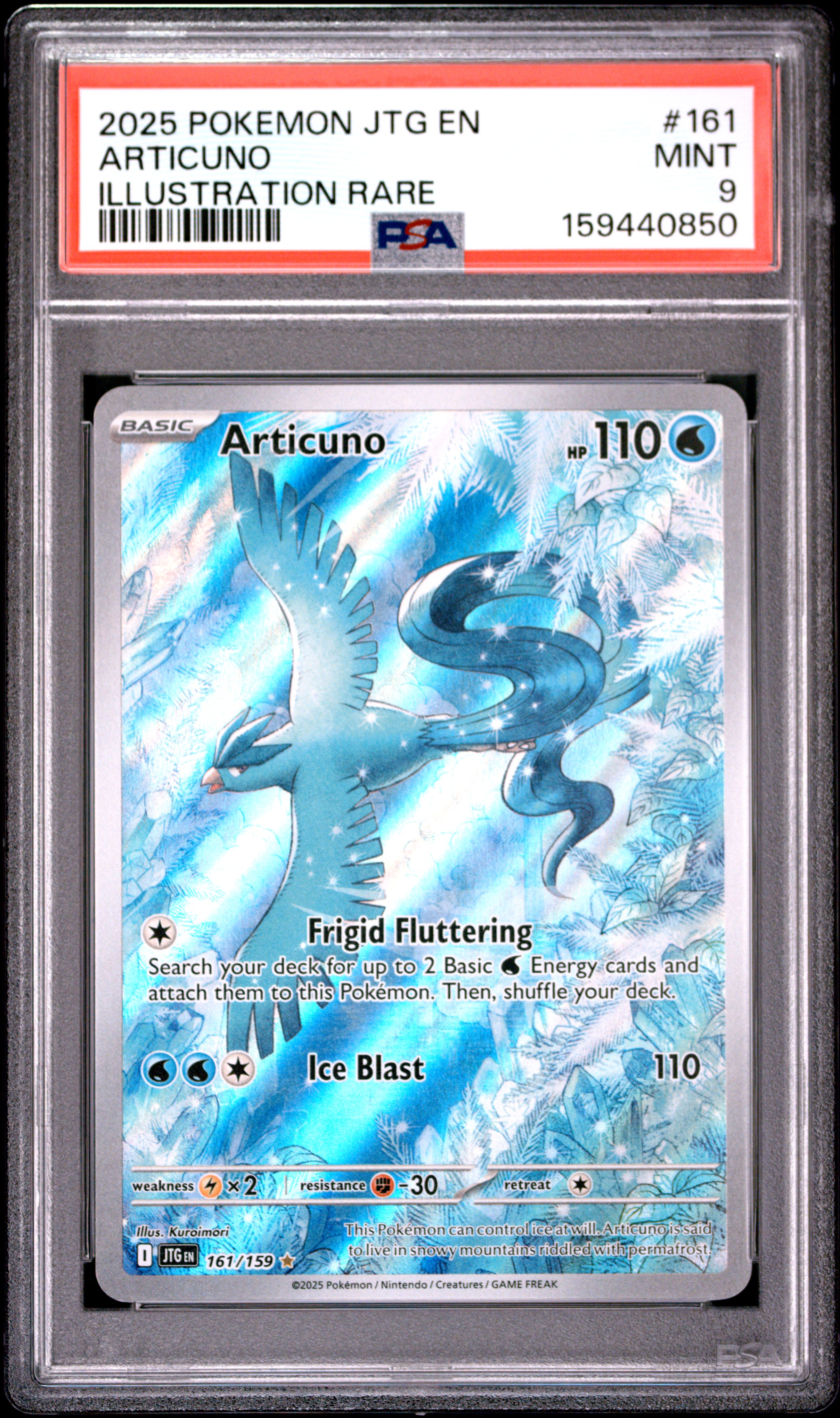 2025 #161 Articuno PSA 9 Jtg EN-Journey Together