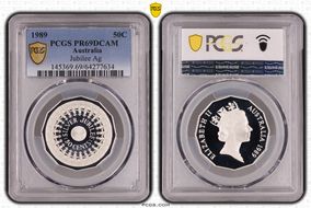 1989 50C Jubilee Ag PR69DCAM