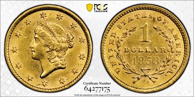 1853 G$1 AU58