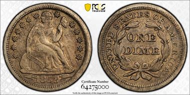 1853 10C Arrows VF35