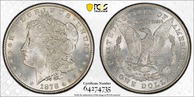 1878 7TF $1 Reverse of 1878 MS64