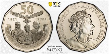 2021 50C Centenary of the RAAF 1921-2021 MS69