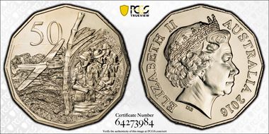 2016 50C Malayan Emergency MS69