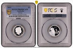2011 $2 Silver PR69DCAM
