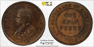 1925 1/2D AU58BN
