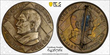 (1933) Medal C-207 35mm Silvered Br AU58