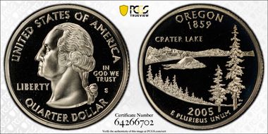 2005-S 25C Oregon PR69DCAM