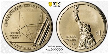 2020-S $1 American Innovation CT Rev PR Gerber Variable Scale PR70