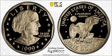 1999-P SBA$1 PR69DCAM