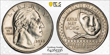 2022-P 25C Anna May Wong AU58
