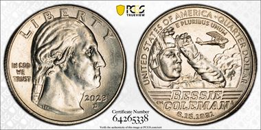 2023-D 25C Bessie Coleman MS62