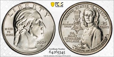 2024-D 25C Dr. Mary Edwards Walker MS63