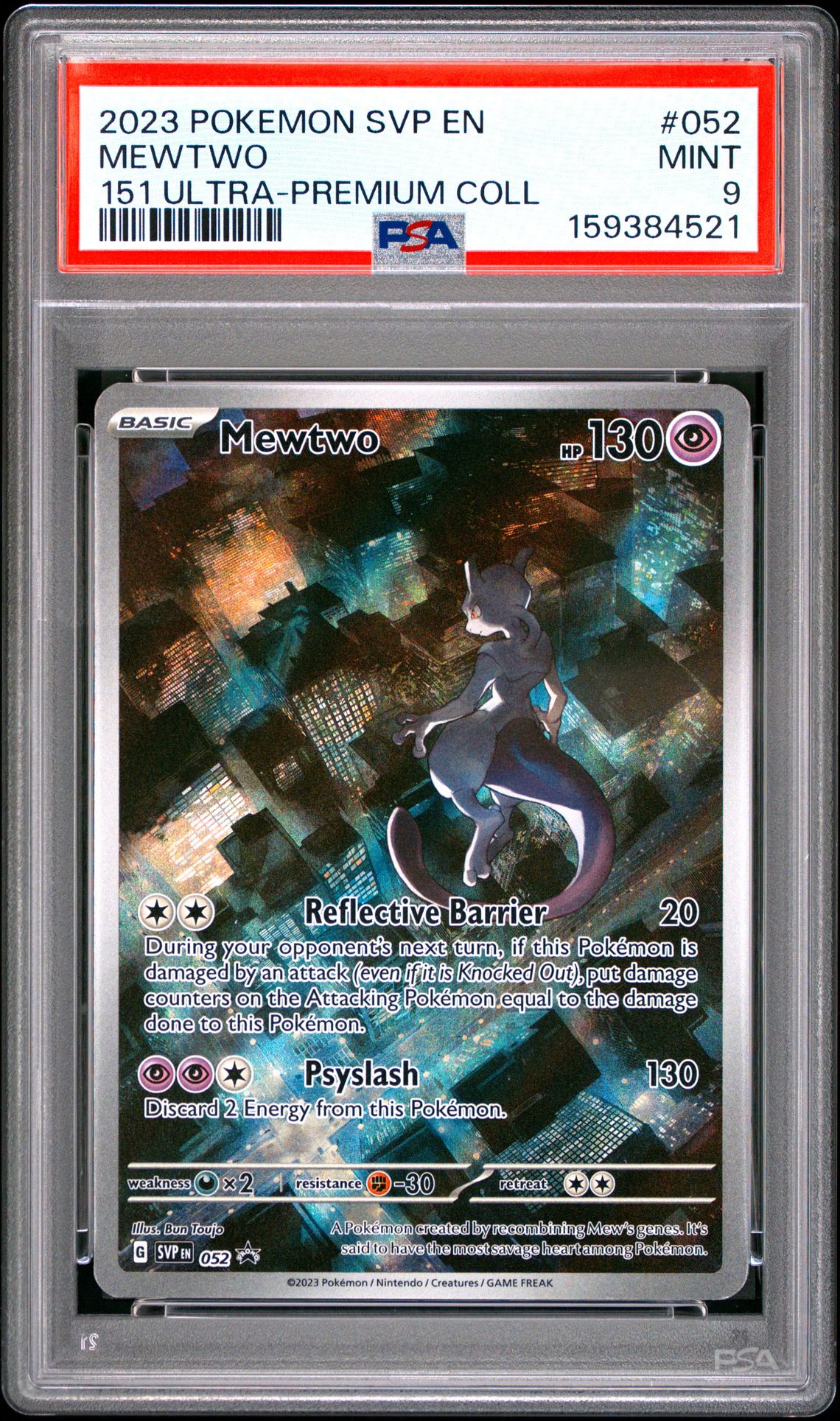 2023 Pokemon Svp En-Sv Black Star Promo Mewtwo #052 (151 Ultra-Premium Coll) Mint 9 front