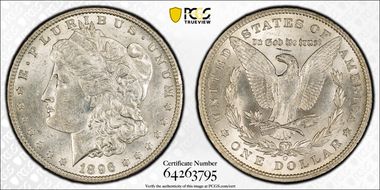 1896-O $1 AU58