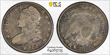 1832 50C Large Letters N1