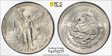 1984-Mo Onza Libertad Ag MS67