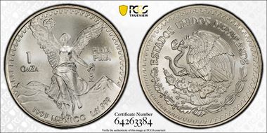 1993-Mo Onza Libertad Ag MS69