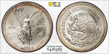 1994-Mo Onza Libertad Ag MS67